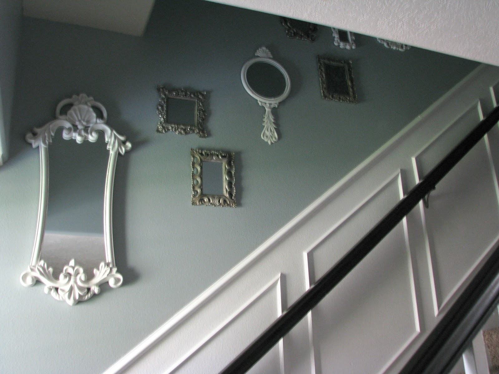 My SoCalled DIY Blog Mirror Gallery Stair Wall