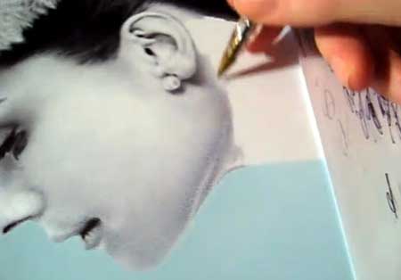 Audrey Hepburn - pen drawing