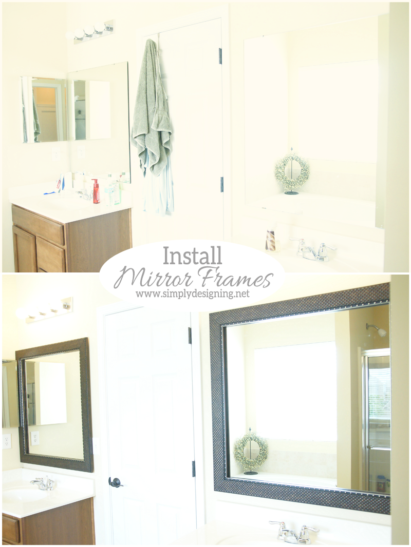 How to Install Bathroom Mirror Frames in about 10 minutes! | #diy #homeimprovement #homedecor #bathroom #bathroomremodel #remodel