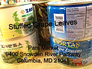 Can of Stuffed Grape Leaves at the Counter Pars Market in Columbia Maryland