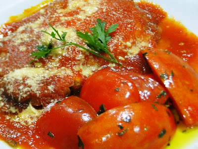Zafferano Cucina Italiana: Fillet alla Parmeggiana com Tomates em conserva