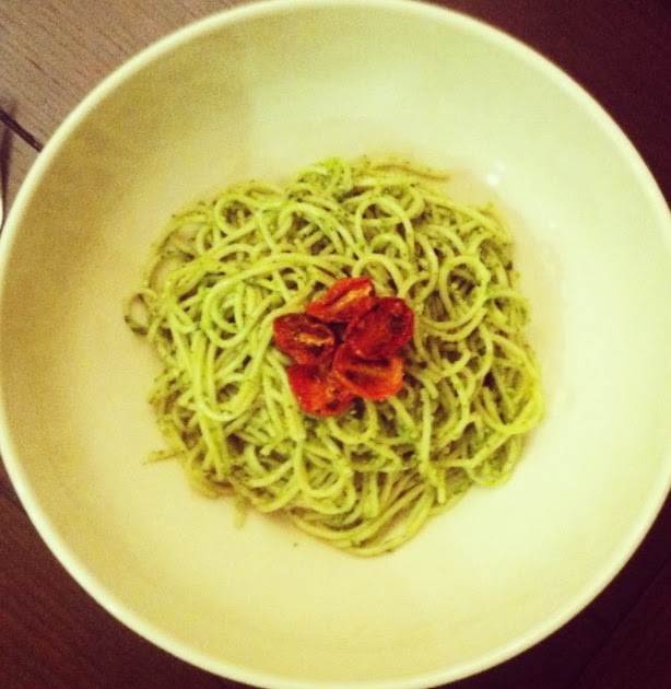 Beyond My Recipes Jerusalem Artichoke Spaghetti with Broccoli Pesto