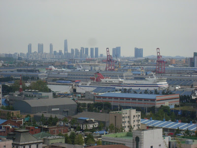 Songdo skyline, Incheon port