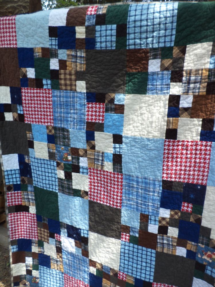 Kat & Cat Quilts: Flannel Scraps Quilted for Covered in Love