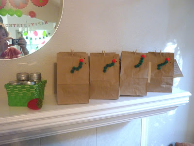 DIY very hungry caterpillar party favor