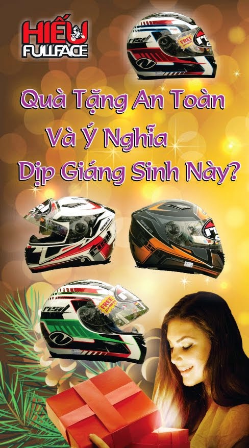 Khuyến mãi nón bảo hiểm motor chất lượng nhân địp Giáng Sinh về!