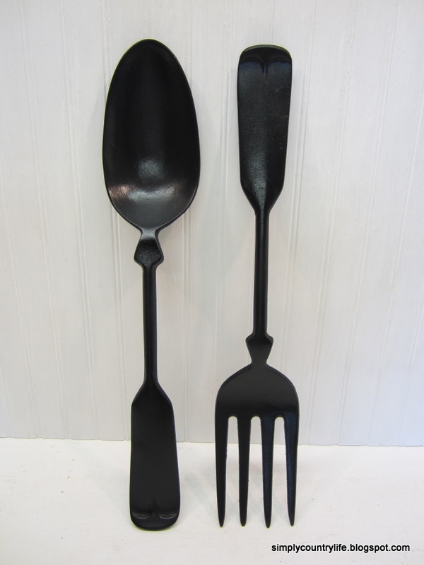 Simply Country Life Large Fork & Spoon Wall Art