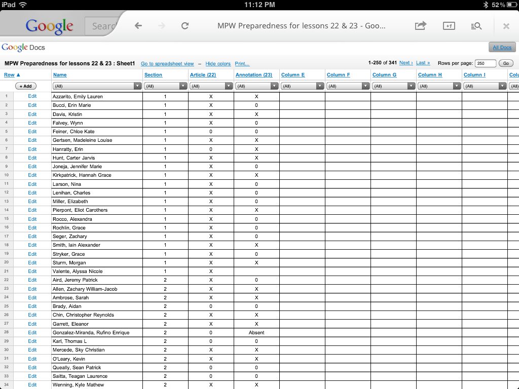 The OneMonth iPad Challenge Day 1 Data, Printers, Spreadsheets