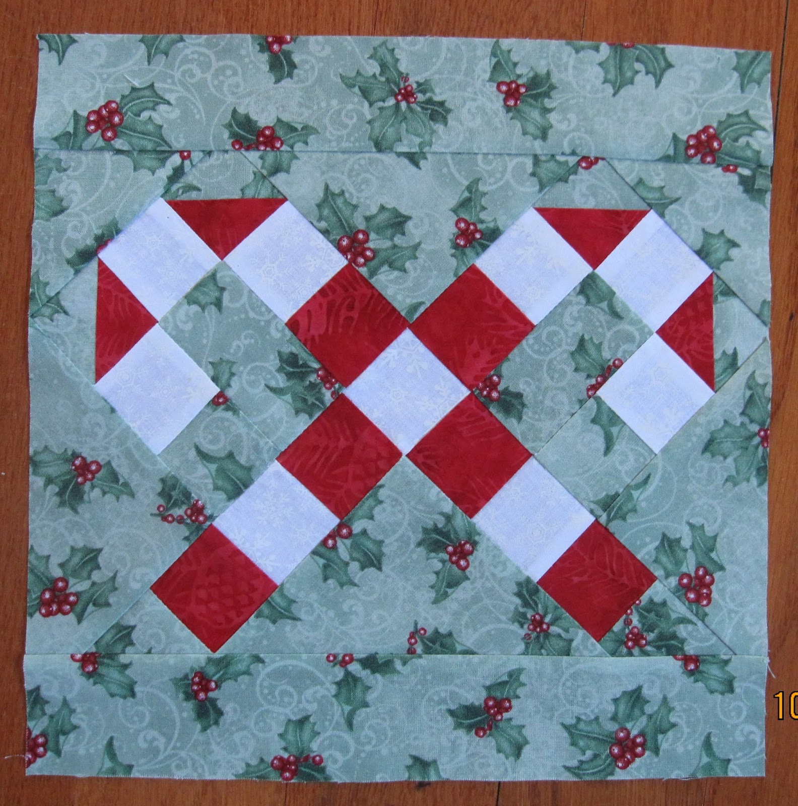 Sunshine in the Attic Christmas Symbols Quilt Along Candy Canes and