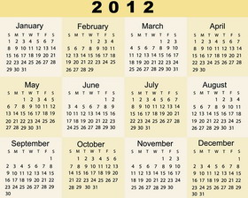 Hari Libur Nasional dan Cuti Bersama Tahun 2012
