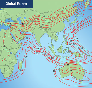 Beam Measat3 91° E Beam Measat3 91° E