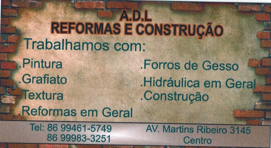 A.D.L REFORMAS E CONSTRUÇÃO