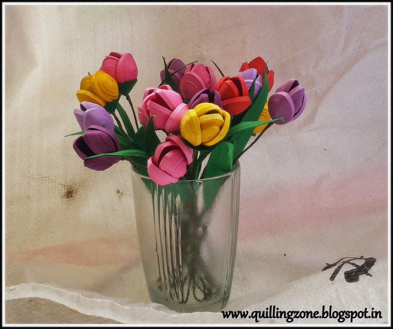 My Quilling Zone Tulips bouquet