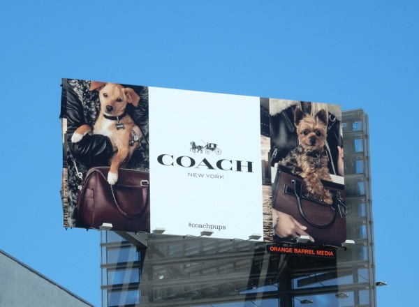 Coach pups handbag billboard Coach pups handbag billboard