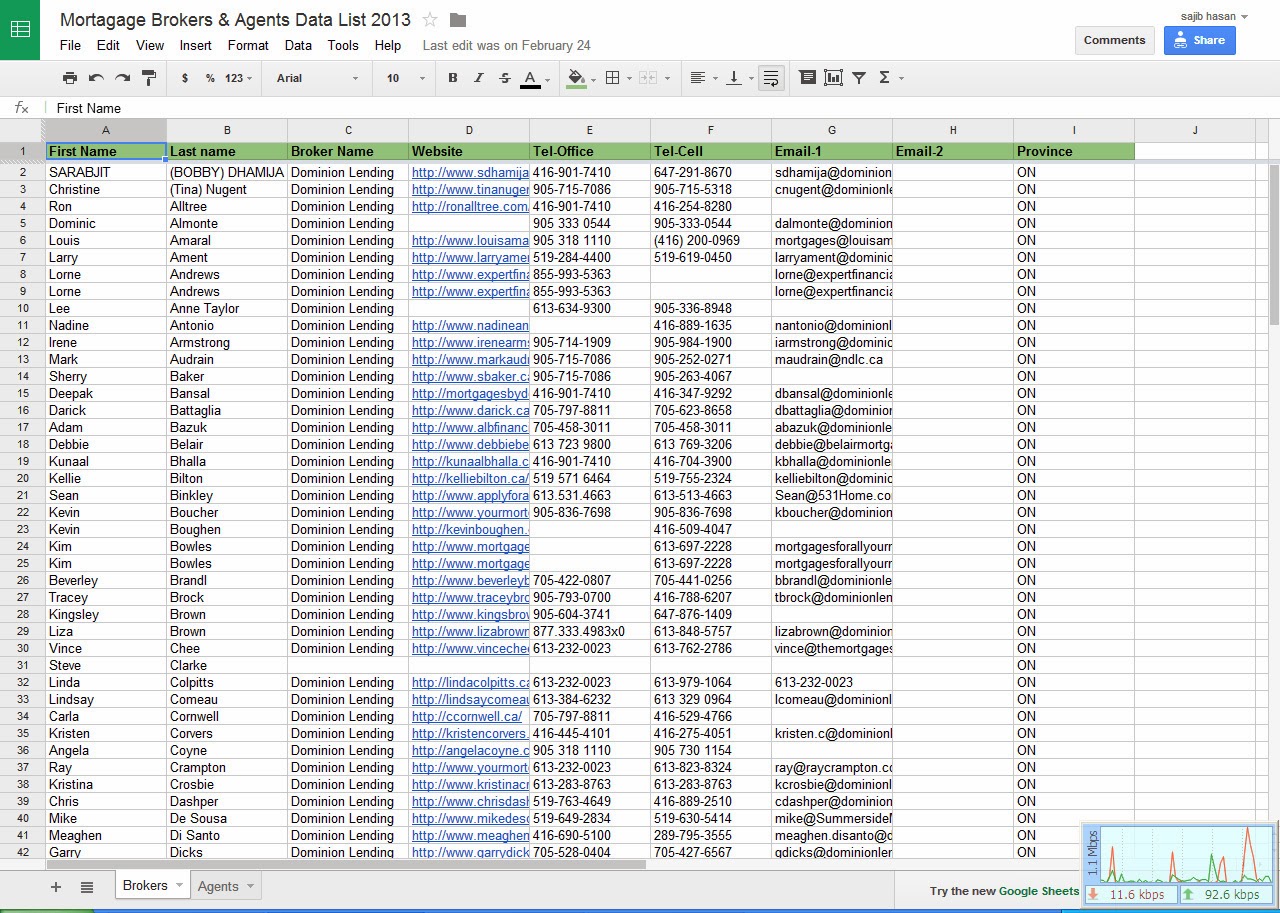 Broker list