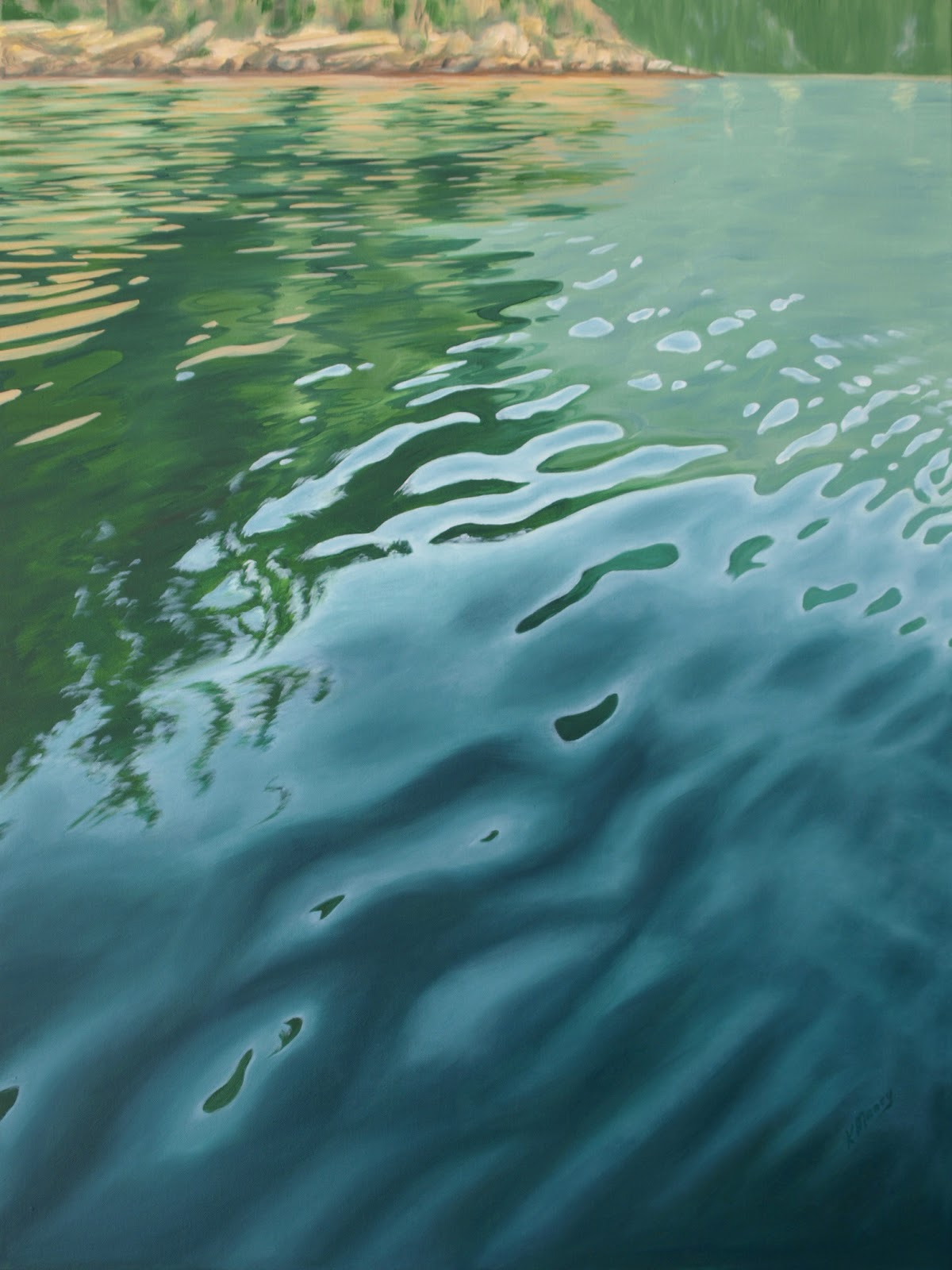 Paint, Places and Perspectives Another New Water Series Painting