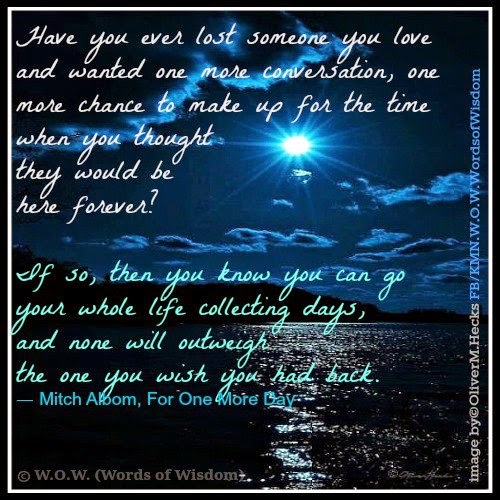 Have you ever lost someone you love and wanted one more conversation
