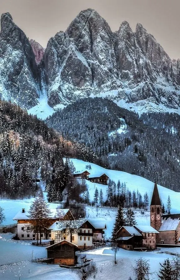 Funes valley in,Italy