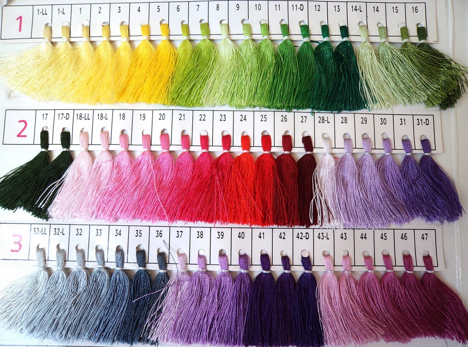 Neelam Thread Color Chart