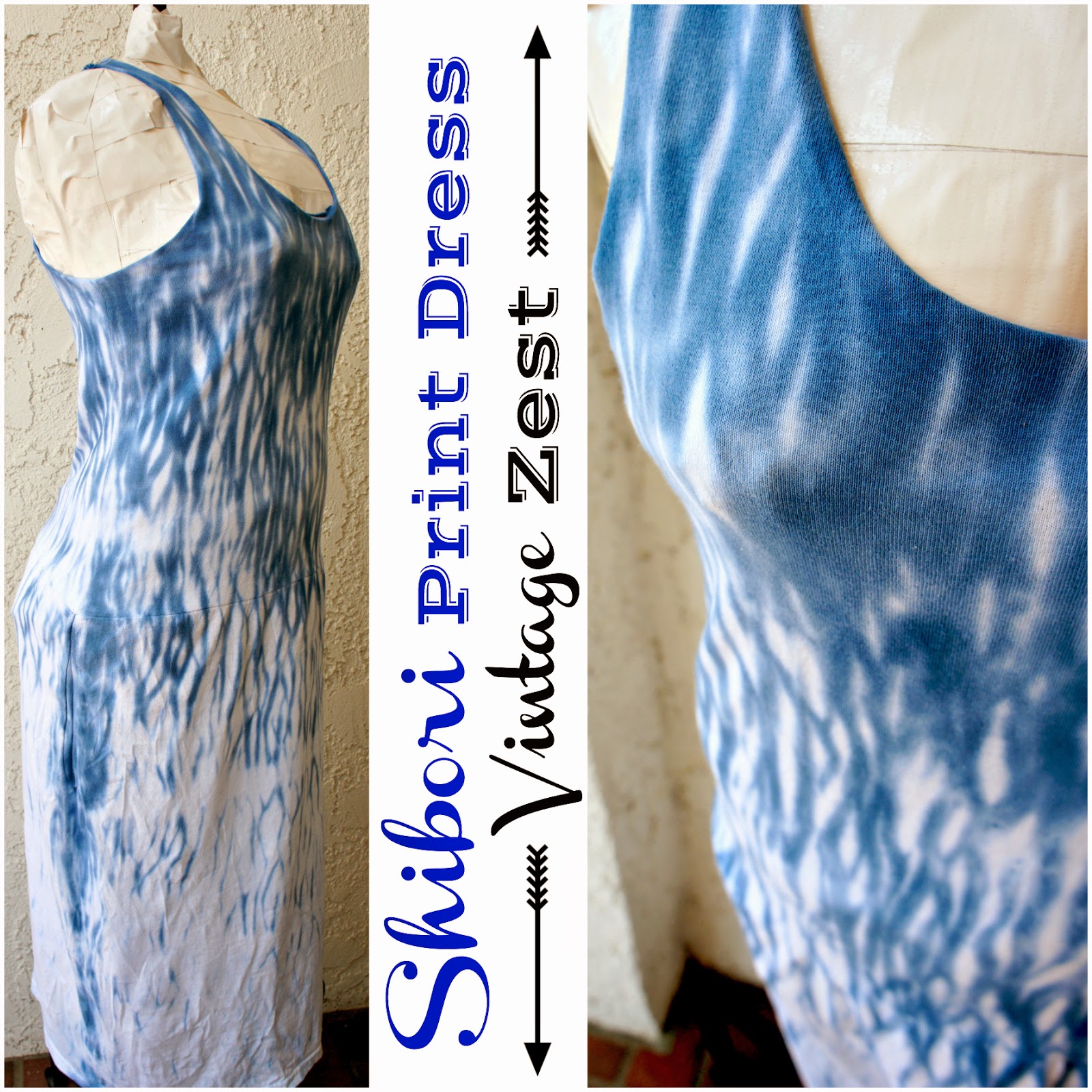 Shibori Print Dress on Diane's Vintage Zest!