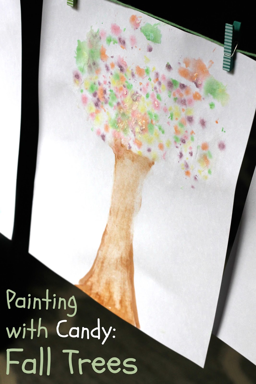 Painting with Candy Nerds Watercolor Trees Reading Confetti