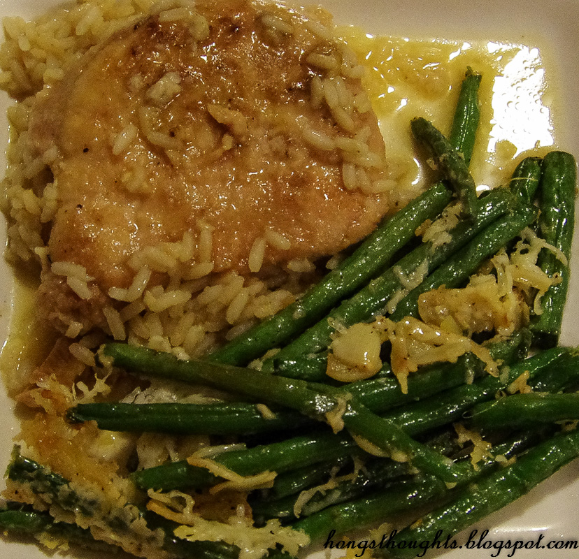 Hong's Thoughts Crock Pot Pork Chop & Roasted Green Beans