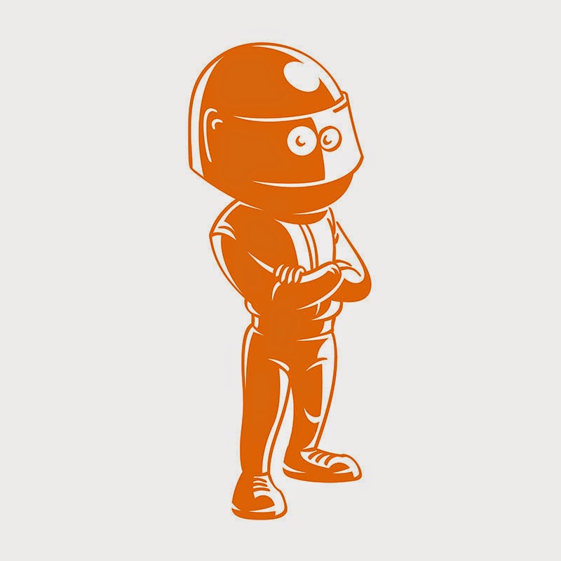 race car driver mascot logo