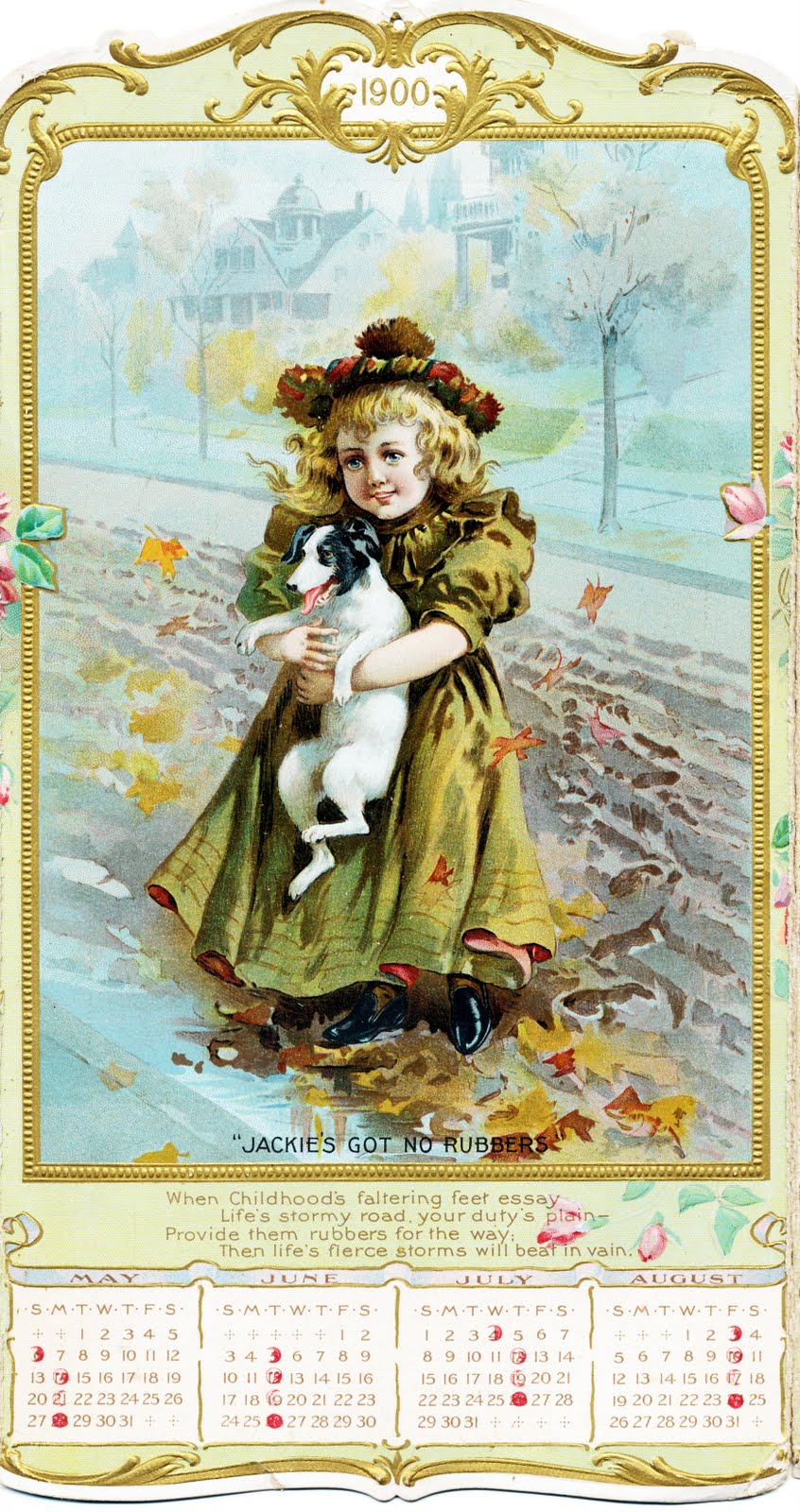 Collage Candy Advertising Calendar From 1900