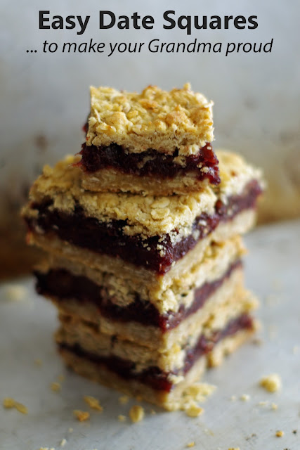 Easy Date Squares www.withinthekitchen.blogspot.com