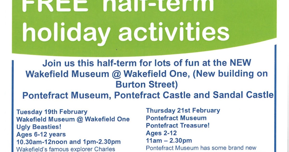 Wakefield Museum Halfterm holiday activities