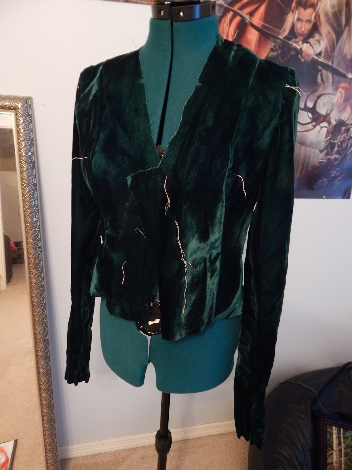 reserved green velvet coat