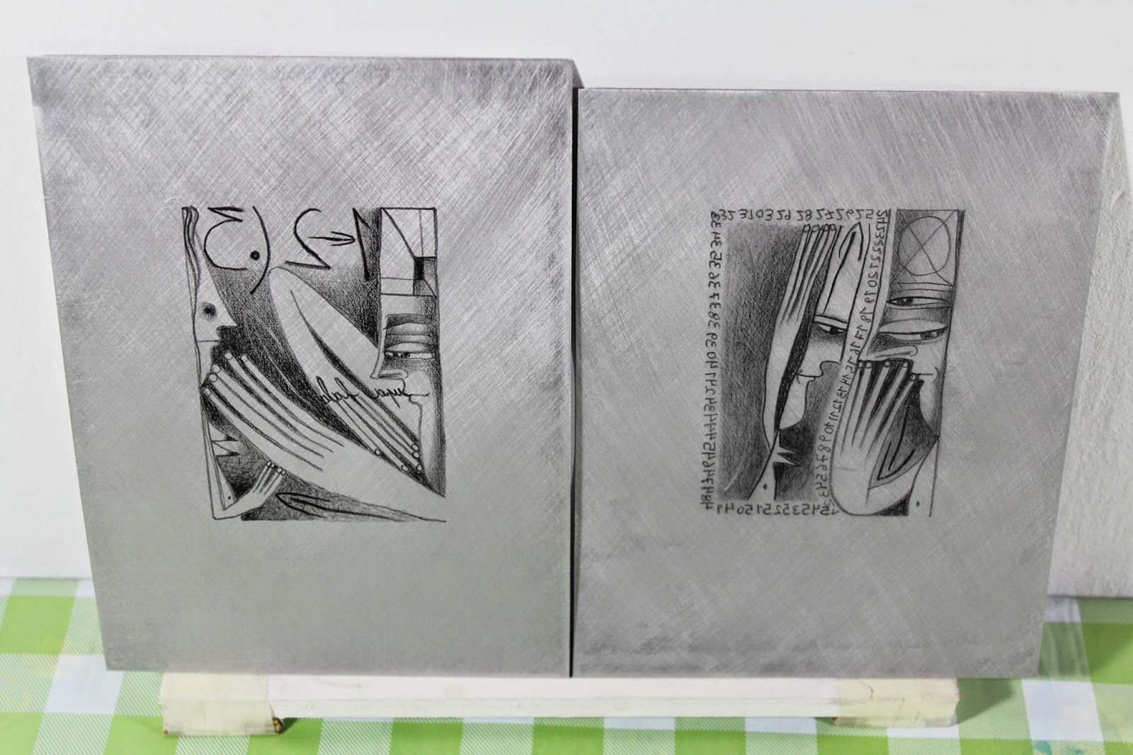 Grabado menos tóxico Planchas graneadas a mano para waterless