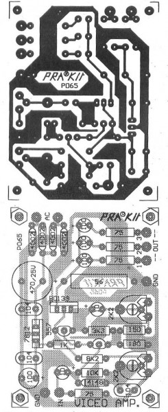 Splitter and Amplifier Video Circuit Diagram PCB