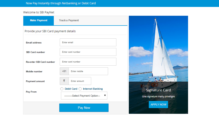 Sbi Credit Card Price On Line Paynet