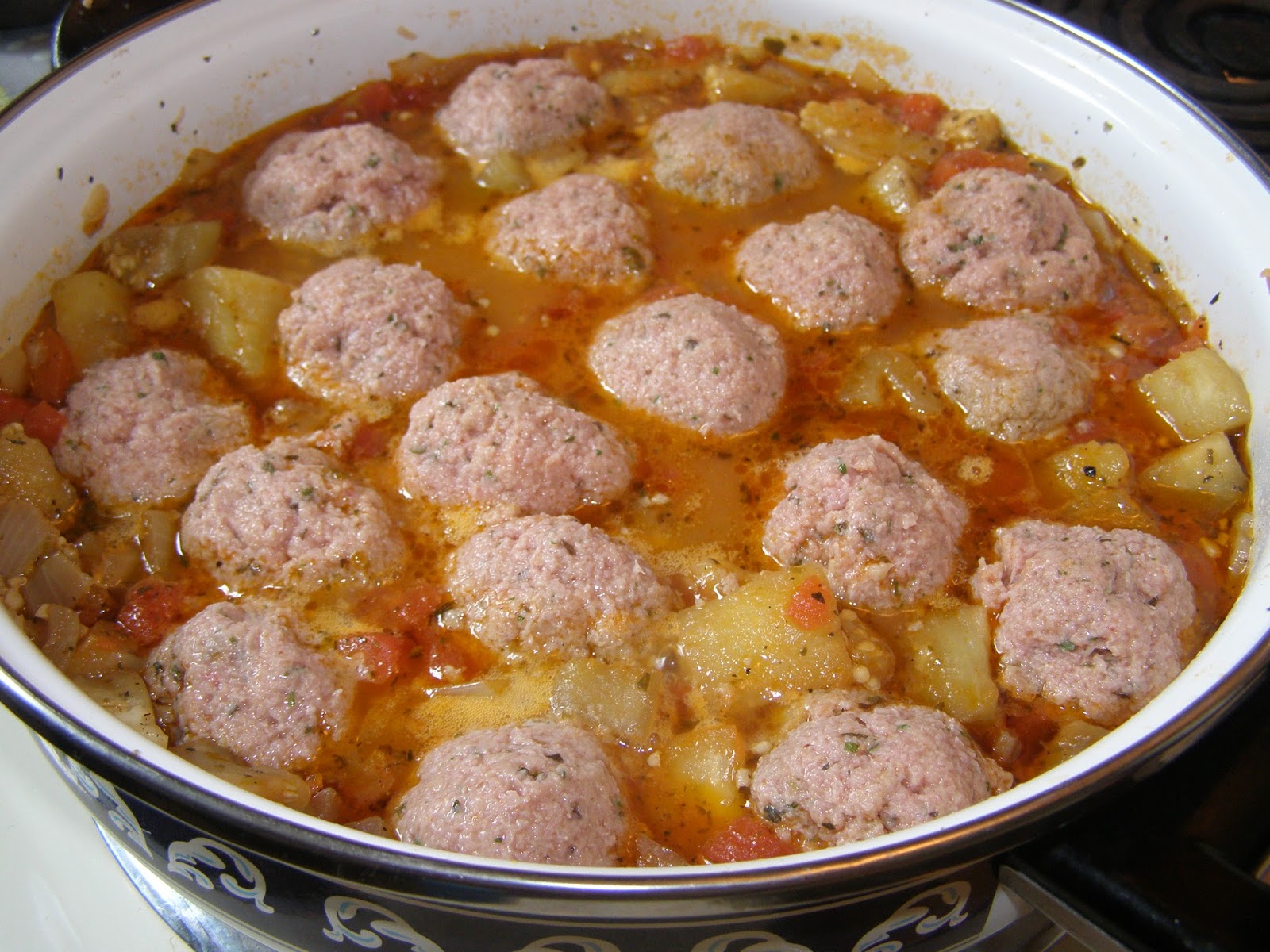 My Version ofLydia Bastianich Eggplant and Turkey meatballs