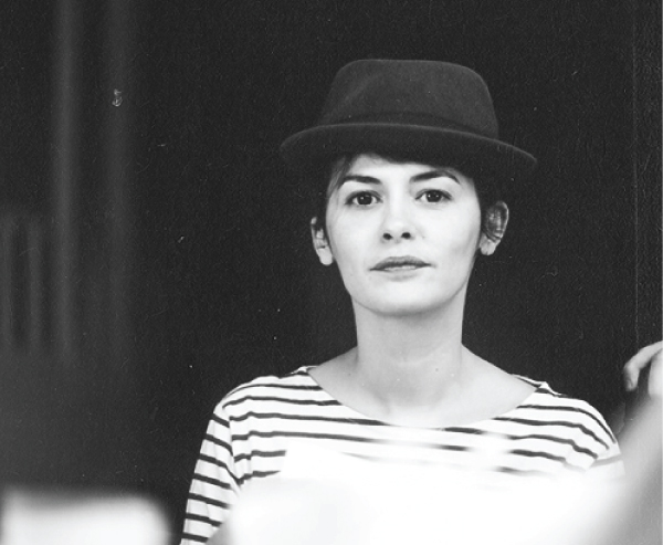 Audrey tautou in stripes & hat :: stylisti