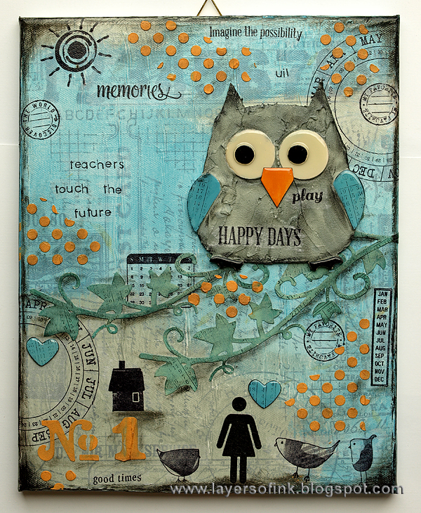 Layers of ink - Owl Canvas Tutorial