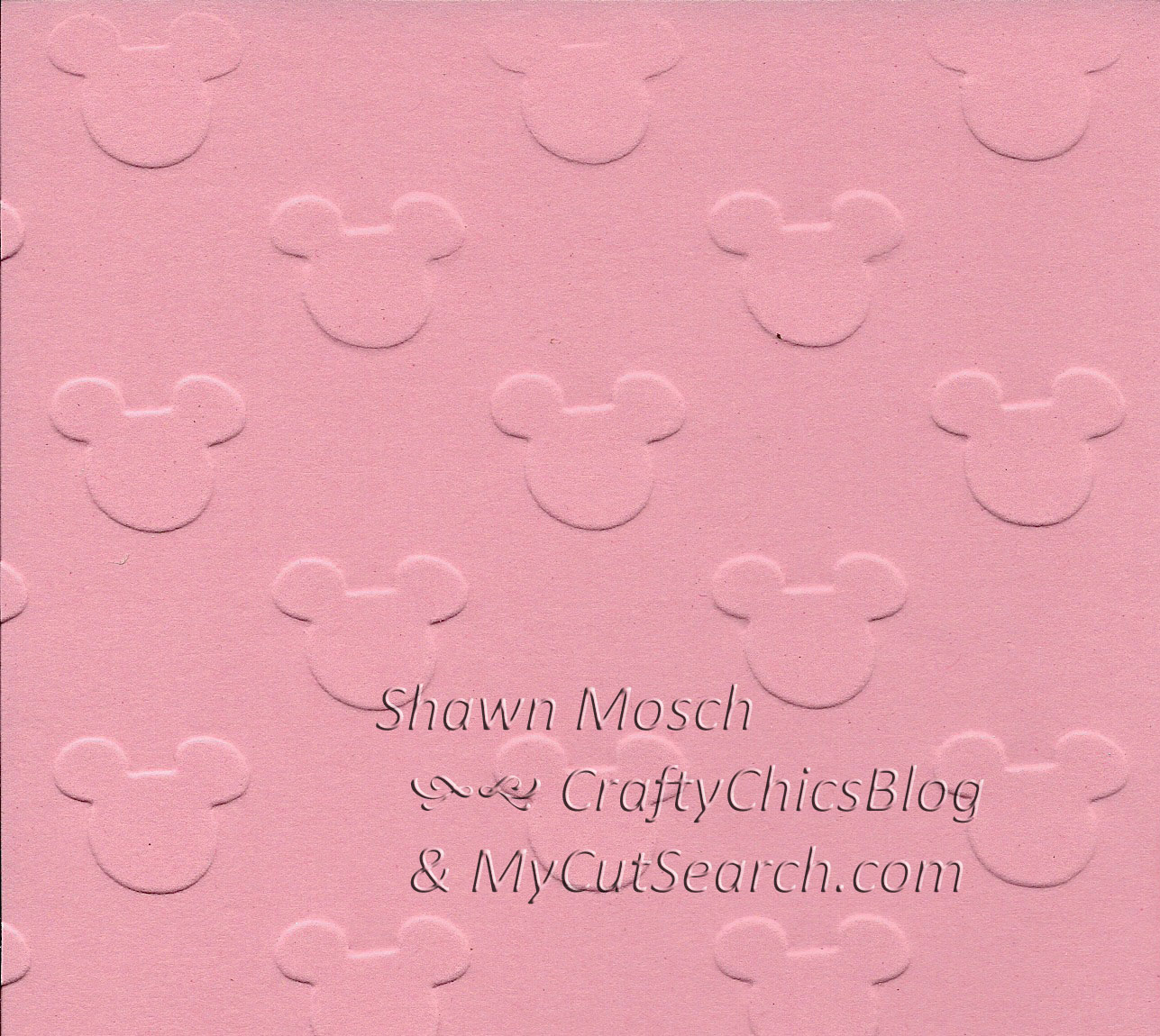 Crafty Chic's Mickey embossing folder . . . my finished folder