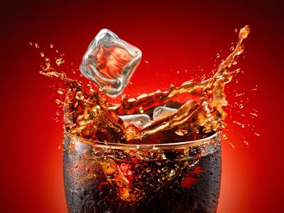 Coco cola with ice cube HD wallpapers