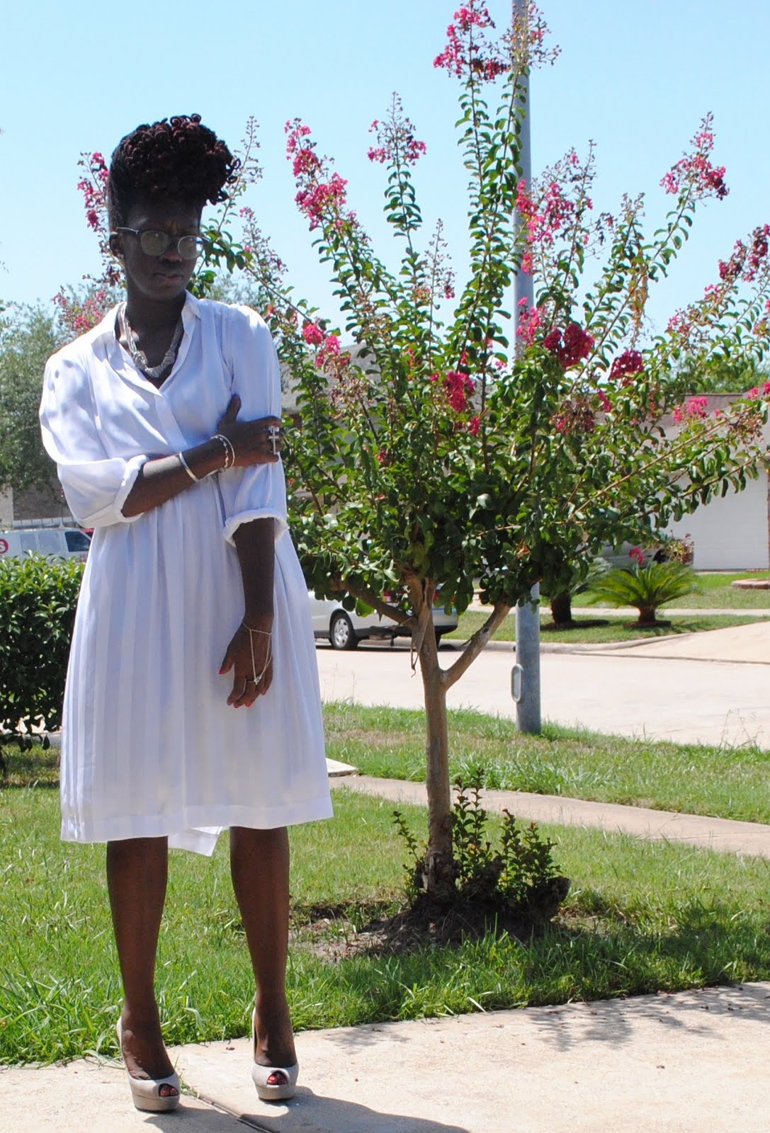 uninterrupted white dress