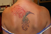 Love Bird Tattoos With Ribbon star birds tattoo on chest