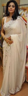 Sridevi Bollywood Celebrity Looking Hot in Transparent Saree