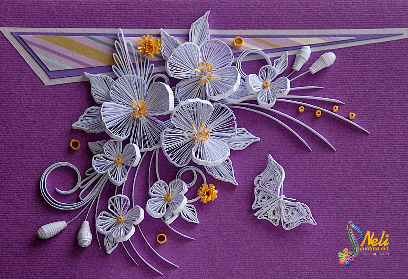 Neli Quilling Art Quilling card /14.8 cm 10.5 cm/