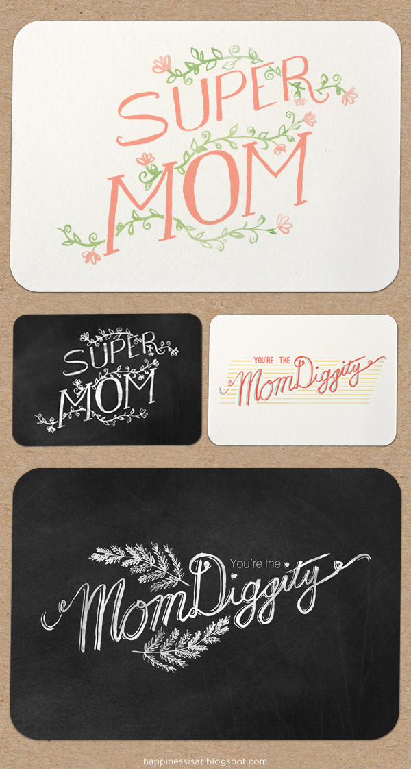 Happiness is... freelance illustration, graphic design & stationery! - Mother's Day cards