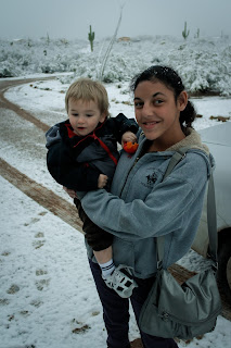 The First Snow! Annie and Nikolai