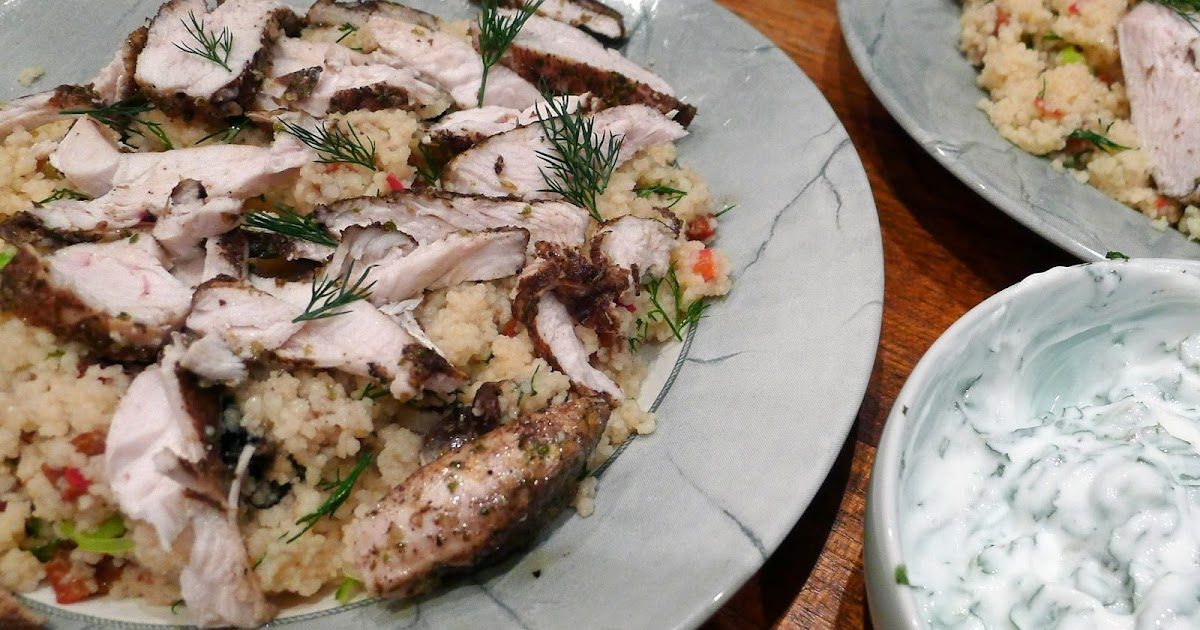 Culinary Adventures in London Greek Chicken with Herby Couscous