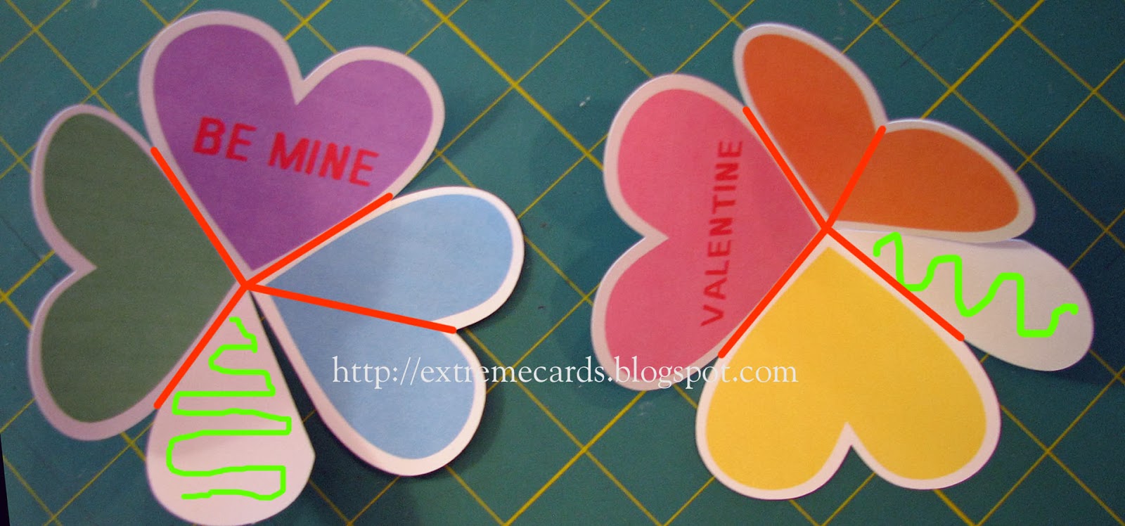 Extreme Cards and Papercrafting Conversation Heart Circle Card