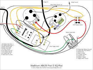 CA Gear Blog: Washburn XB125: Wiring Diagram pj humbucker wiring diagram 