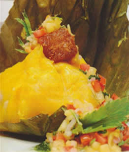 Juane de yuca relleno de chicharrón recetas