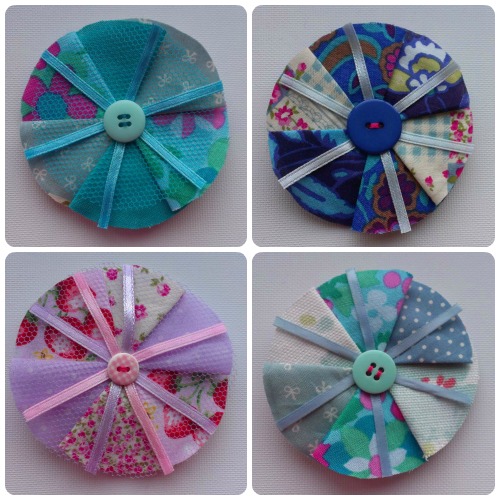 Fabric Brooches by craftypainter